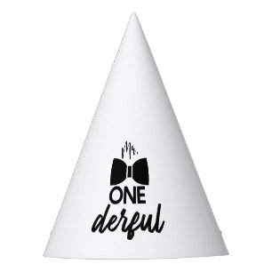 Mr. ONEderful Mr Wonderful First 1st Birthday Party Hat