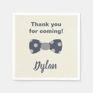 Mr Onederful navy and grey bow tie Napkin