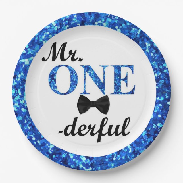 Mr. ONEderful Paper Plates (Front)