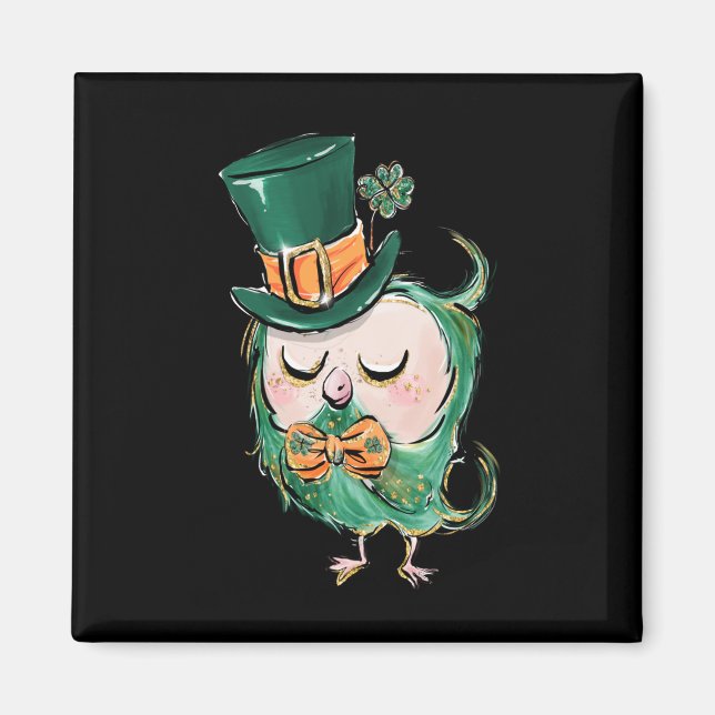 Mr Owl Sticker  Magnet (Front)