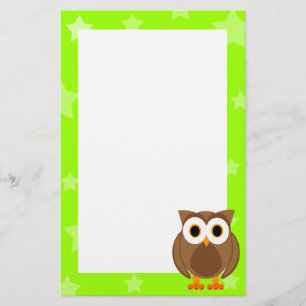 Mr. Owl Under The Stars Stationery
