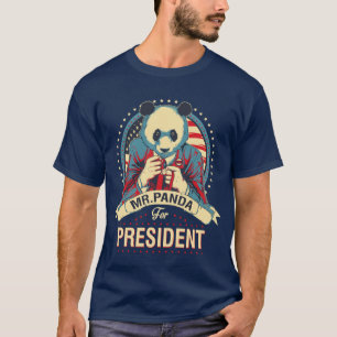 mr panda for president funny tshirt