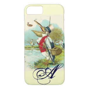 MR PELICAN FISHING MONOGRAM,cream iPhone 8/7 Case