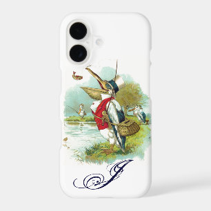 MR PELICAN FISHING MONOGRAM,white