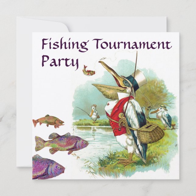 MR PELICAN FISHING TOURNAMENT PARTY INVITATION (Front)