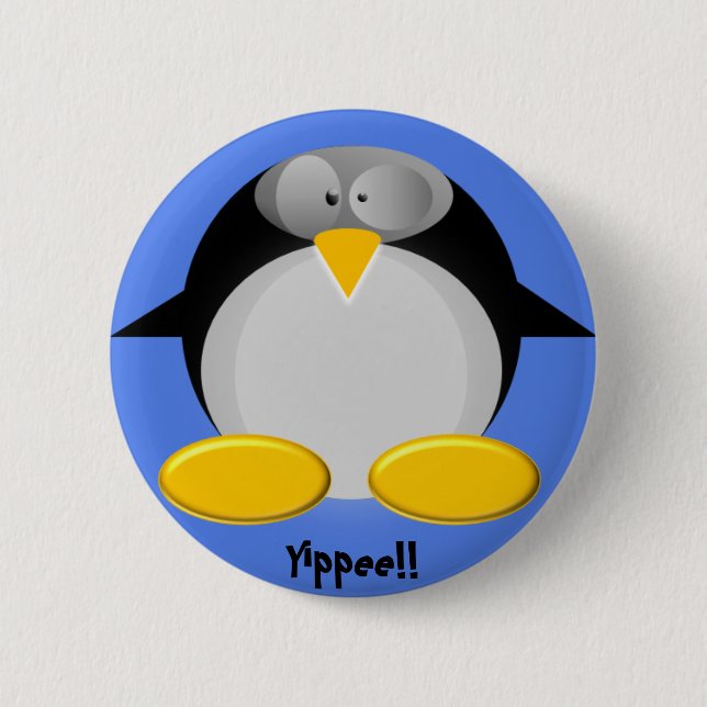 Mr.Penguin........Yippee!!!! 6 Cm Round Badge (Front)