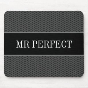 Mr Perfect Dad elegant zigzag chevron stripe gift Mouse Pad