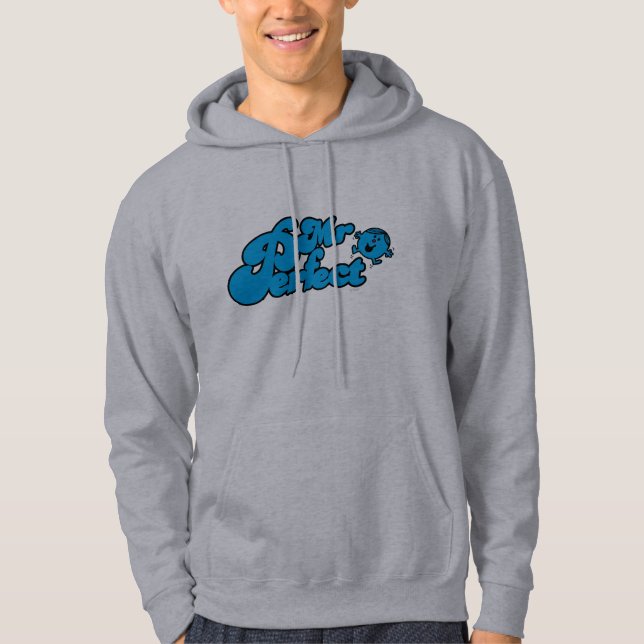 Mr. Perfect | Large Blue Letters Hoodie (Front)