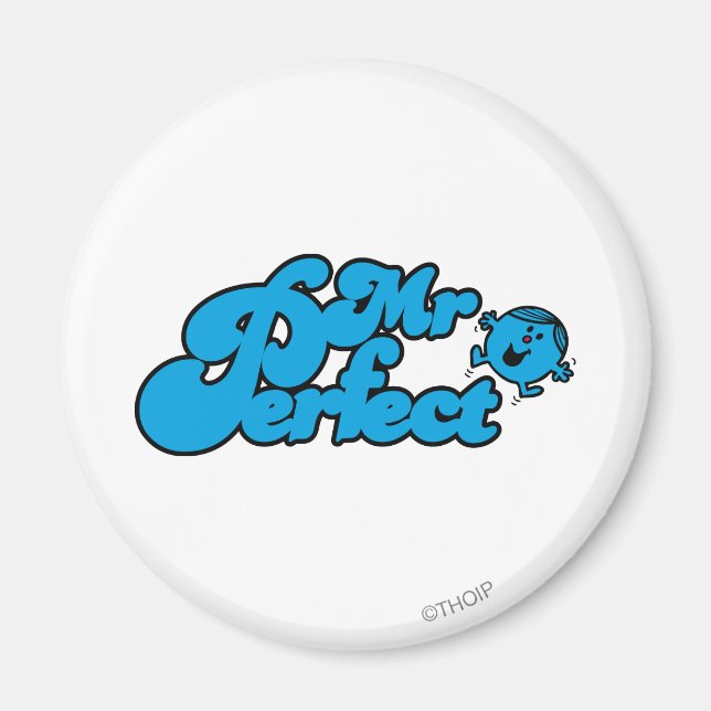 Mr. Perfect | Large Blue Letters Magnet (Front)