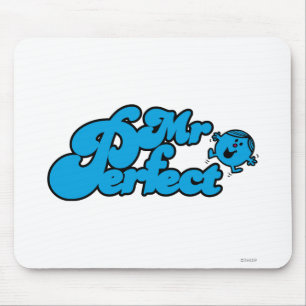Mr. Perfect Large Blue Letters Mouse Pad