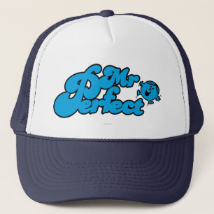 Mr. Perfect   Large Blue Letters Trucker Hat