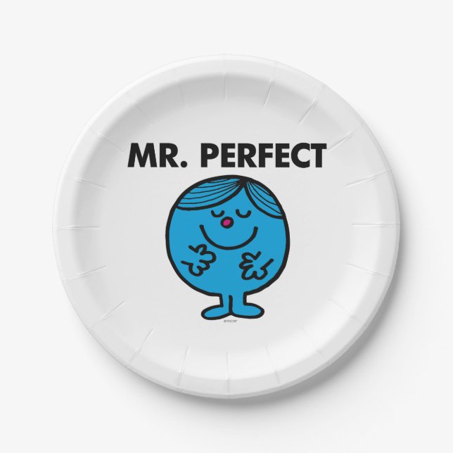 Mr. Perfect | Quietly Content Paper Plate (Front)