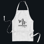 Mr. Personalised Couples Name Standard Apron<br><div class="desc">Mr. Personalised Couples Name Adult Apron. Cute custom couples his and hers cooking apron find the matching Mrs. Apron in my shop,  personalise this husband apron with your own name or custom text.</div>