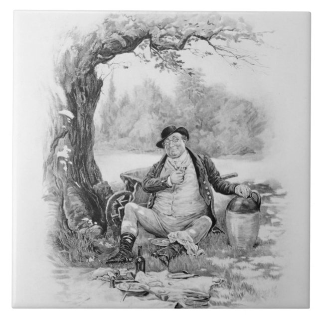 Mr Pickwick, from 'Charles Dickens: A Gossip about Ceramic Tile (Front)