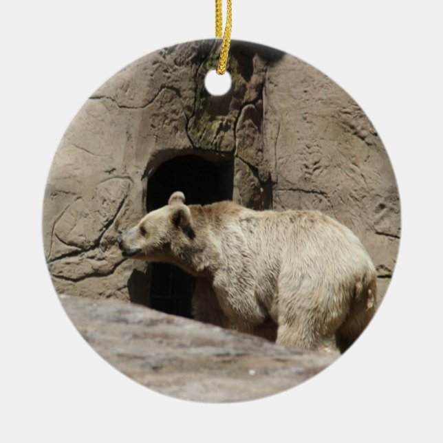 Mr Polar Bear Orniment Ceramic Tree Decoration (Front)