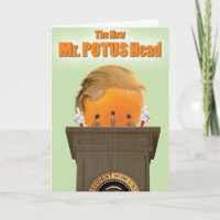 Mr. Potus Head Trump Birthday Joke Paper Card