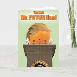 Mr. Potus Head Trump Birthday Joke Paper Card