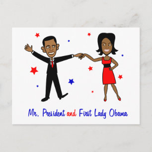 Mr. President and First Lady Obama Postcard
