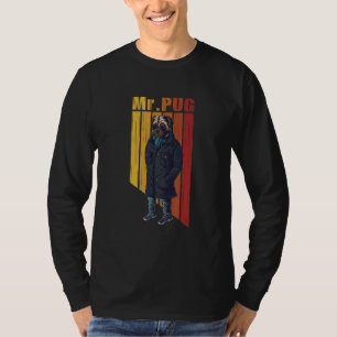 Mr Pug Fashion Retro Style Vintage Pug Owner Dog T-Shirt