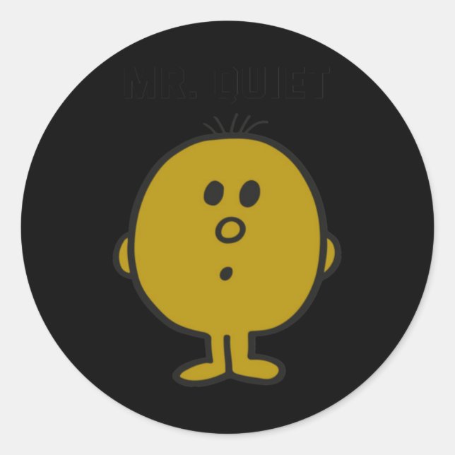 Mr Quiet Classic Round Sticker (Front)