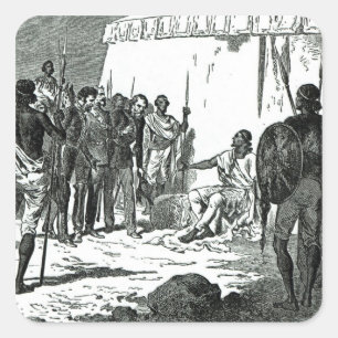 Mr.Rassam's interview with King Theodore Square Sticker