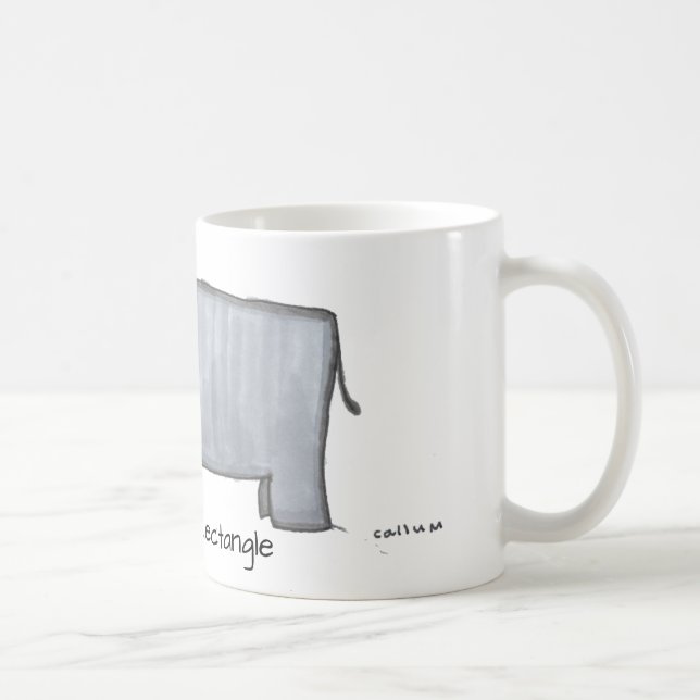 Mr. Rectangle by Callum Coffee Mug (Right)
