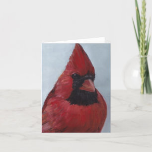Mr. Red Cardinal #2 Bird Art Note Card