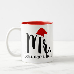Mr. Red Santa Two-Tone Coffee Mug