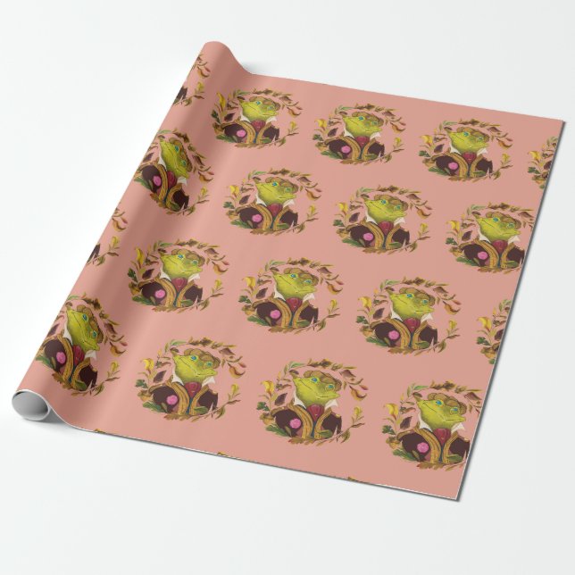 Mr Ribbitson Holiday Wrapping Paper (Unrolled)