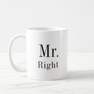 Mr. Right and Mrs. Always Right Newlyweds Coffee Mug