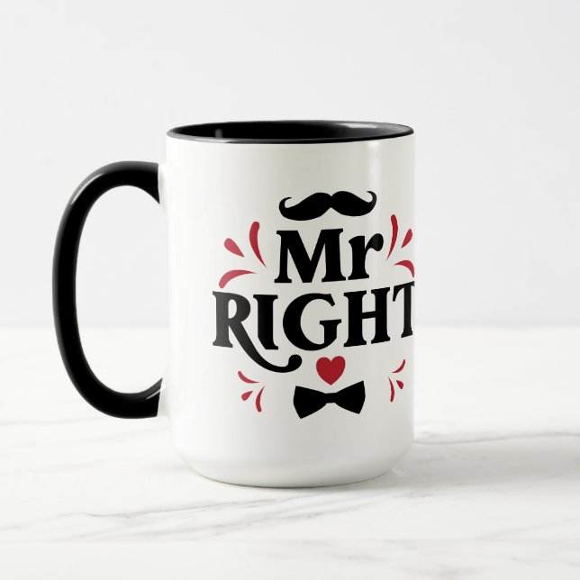 Mr Right Couple Gift For Him | Husband Mug (Left)
