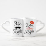 Mr. Right & Mrs. always Right Coffee Mug Set<br><div class="desc">Mr. Right & Mrs. always Right. The correct Cup for lovers. Order as shown or customise with your own text and / or images.</div>