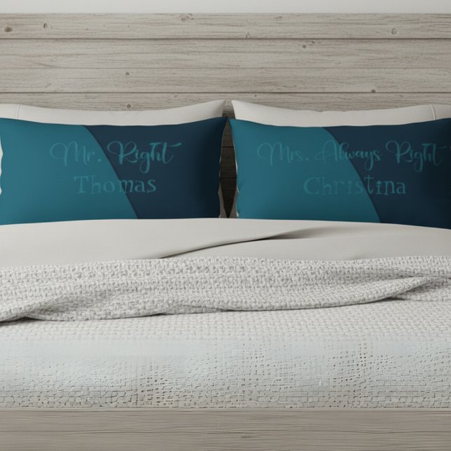 Mr. Right & Mrs. Always Right Custom Couple Pillowcase (Creator Uploaded)
