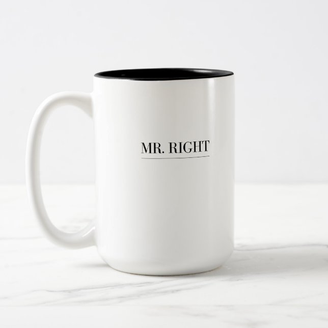 Mr, right Two-Tone coffee mug (Left)