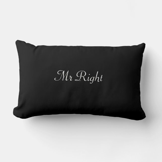 Mr Right Wedding/Groom Cushion (Front)