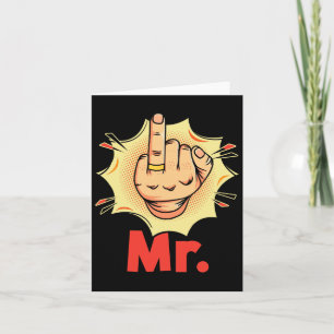 Mr. - Ring Finger Honeymoon Marriage Wedding Groom Card