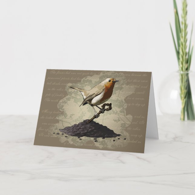 Mr. Robin Finds the Key, greeting card (Front)