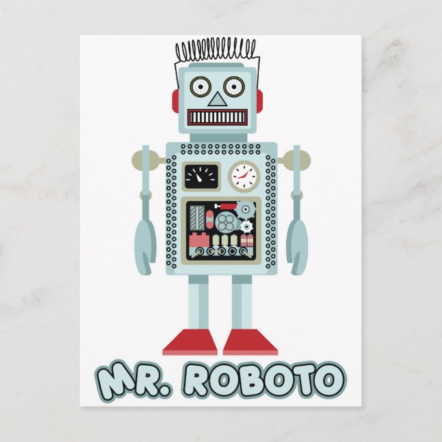 Mr Roboto Postcard (Front)