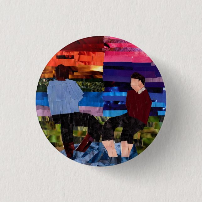 Mr. Rogers and Officer Clemmons 3 Cm Round Badge (Front)