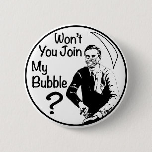 Mr. Rogers Won't You Join My Bubble Pandemic 6 Cm Round Badge