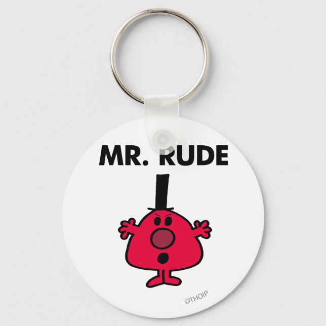 Mr. Rude | Red-Faced Anger Key Ring (Front)