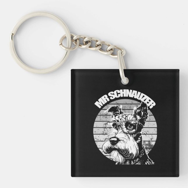 Mr Schnauzer Key Ring (Front)