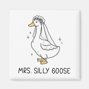 Mr. Silly Goose And Mrs. Silly Goose Couple Matchi Magnet