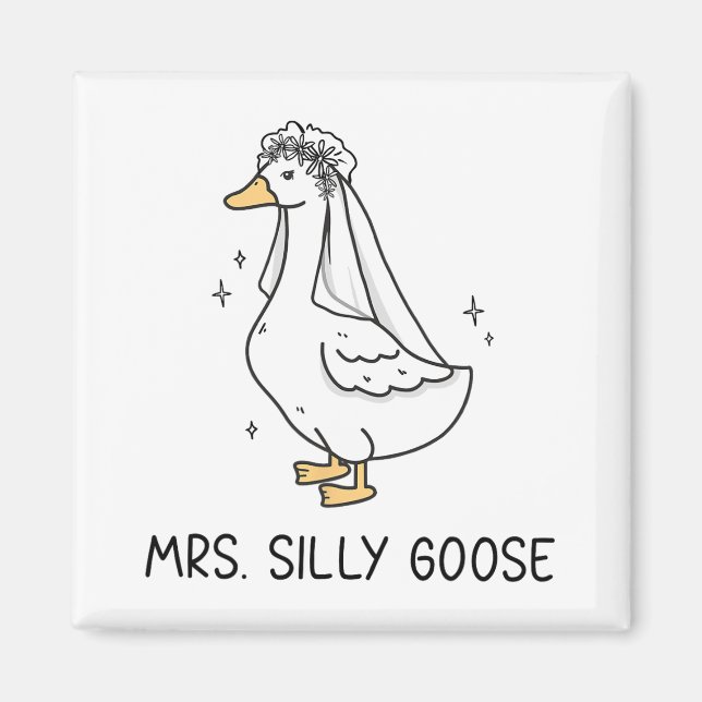 Mr. Silly Goose And Mrs. Silly Goose Couple Matchi Magnet (Front)
