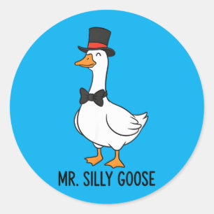 Mr Silly Goose Couple Matching Wedding Funny Silly Classic Round Sticker