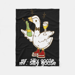 Mr Silly Goose Wedding Bachelor Party Funny Fleece Blanket