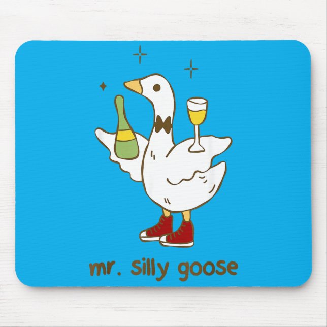 Mr Silly Goose Wedding Bachelor Party Funny Mouse Pad (Front)