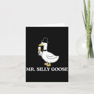 Mr silly groom goose couple matching wedding funny card