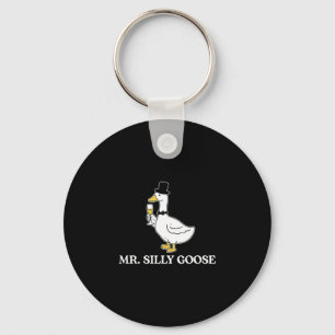 Mr silly groom goose couple matching wedding funny key ring