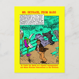Mr. Skygack Observes Seasick Passengers Postcard